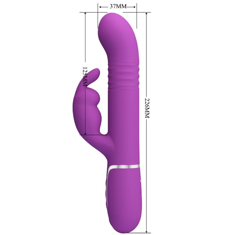 PRETTY LOVE Vibrateur Lapin Multifonction Coale 4 1 Violet — accessoires inclus