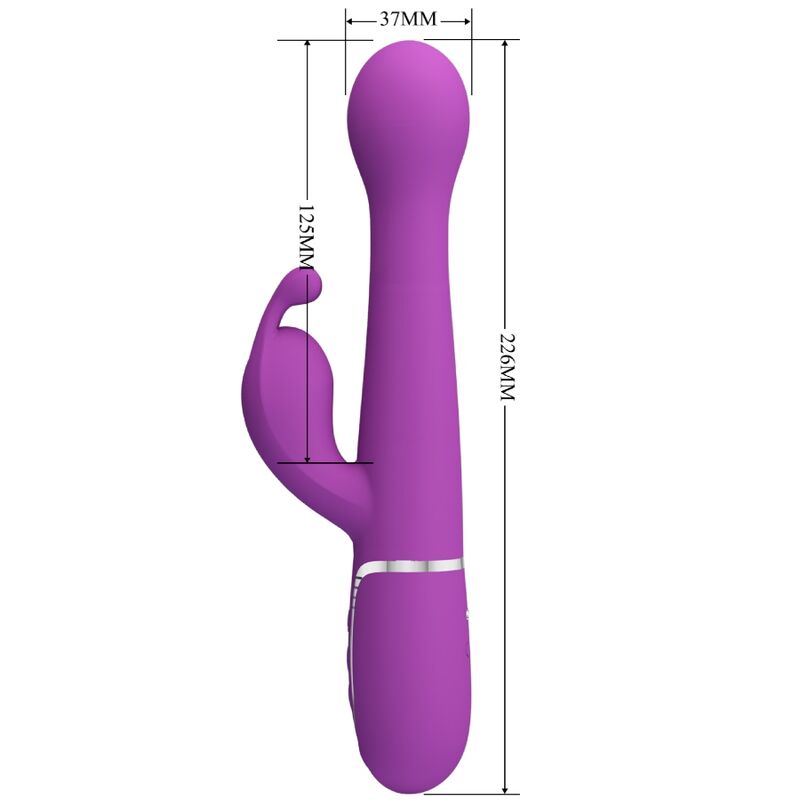 PRETTY LOVE Vibrateur Lapin Multifonction 3 1 Dejon Violet — accessoires inclus