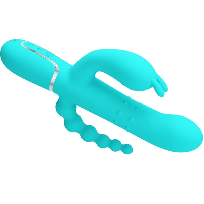 PRETTY LOVE Cammy 4 1 Vibrateur Multifonction Tripple Rabbit Bleu — vue arrière