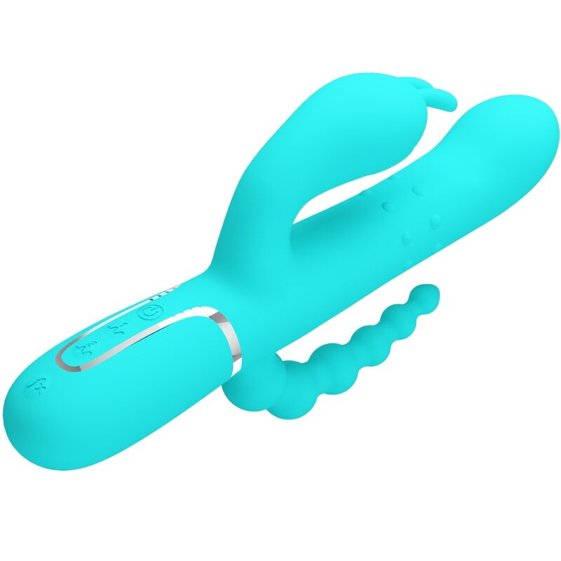 PRETTY LOVE Cammy 4 1 Vibrateur Multifonction Tripple Rabbit Bleu — vue alternative
