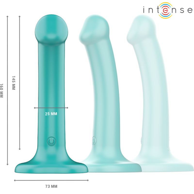 INTENSE REMOTE CONTROL Katie Vibrateur Ventouse 10 Vibrations Télécommande Bleue — vue détaillée