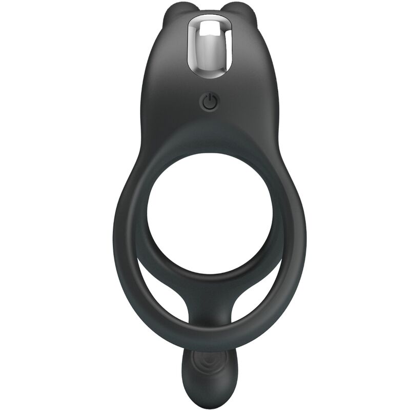 PRETTY LOVE SETH DOUBLE ANNEAU VIBRANT LAPIN 7 VIBRATIONS NOIR - Aura Intime