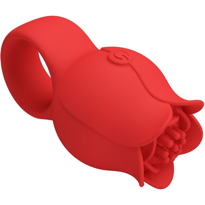 PRETTY LOVE Vibrateur Doigt Forme Jae Rose 10 Vibrations Rouge — vue arrière