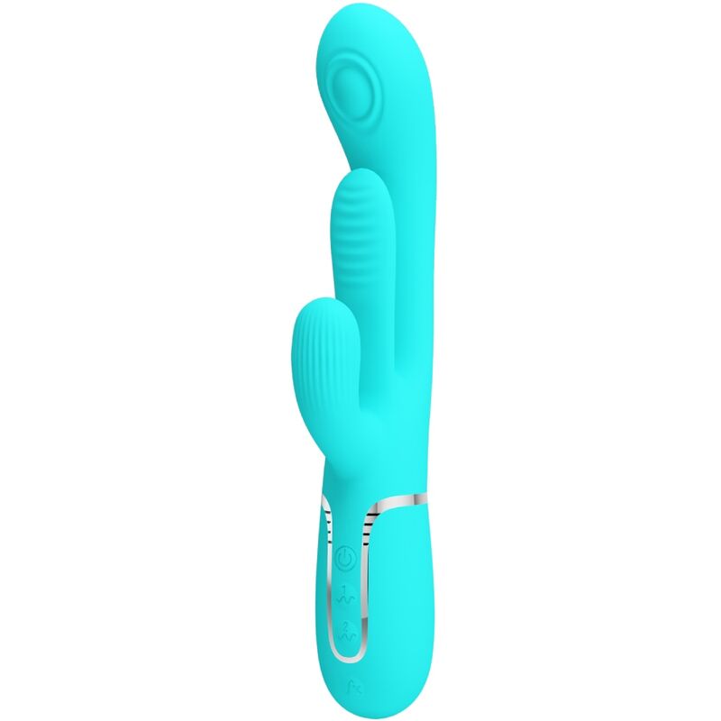 PRETTY LOVE PARTY UP Shania Triple Rabbit Vibrateur Multifonction 3 1 Bleu - Aura Intime