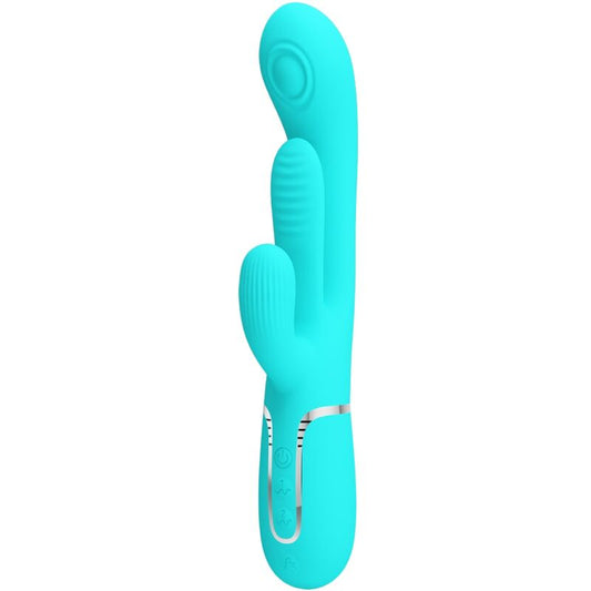 PRETTY LOVE PARTY UP Shania Triple Rabbit Vibrateur Multifonction 3 1 Bleu - Aura Intime