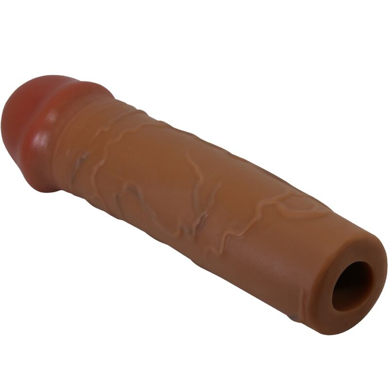 PRETTY LOVE MANCHON PÉNIS NILE EXTENSION 2,5 CM MULÂTRE — vue détaillée