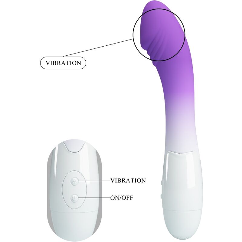 PRETTY LOVE Vibrateur Elemental Point G 30 Vibrations Violet — vue arrière