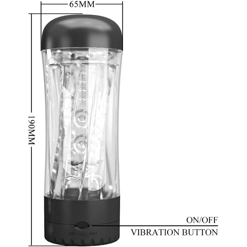 PRETTY LOVE Masturbateur Homme Tamara Vibrateur Multi-Vitesses Noir — vue arrière