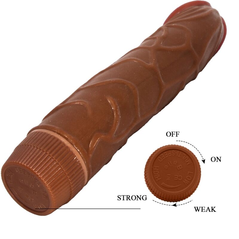 BAILE Vibrateur Réaliste Bob 22,5 Cm Mulâtre — accessoires inclus
