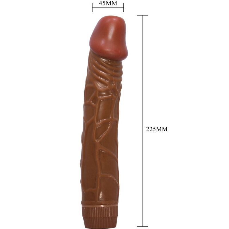 BAILE Vibrateur Réaliste Bob 22,5 Cm Mulâtre — vue arrière