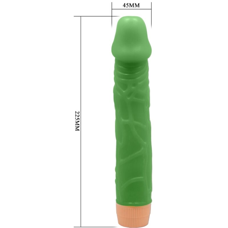 BAILE Vibrateur Réaliste Bill 22,5 Cm Vert — accessoires inclus