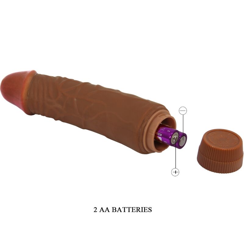 BAILE Vibrateur Realiste Jeff 19,5 Cm Mulatto — vue arrière