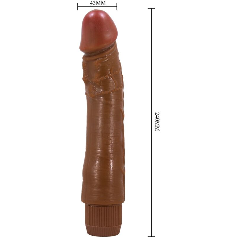 BAILE Vibrateur Réaliste Dybbuk 24 Cm Mulâtre — vue arrière