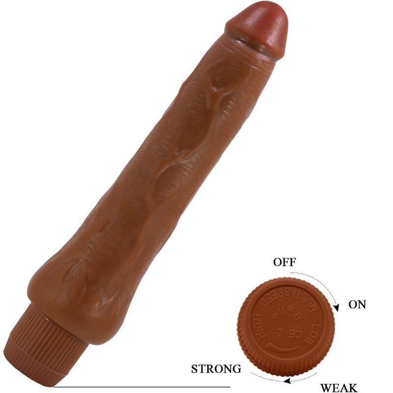 BAILE Vibrateur Réaliste Dryade 25 Cm Mulâtre — accessoires inclus