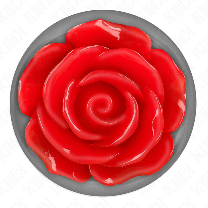 KINK PLEASURE PLUGS Plug Anal Rose Rouge Taille S — accessoires inclus