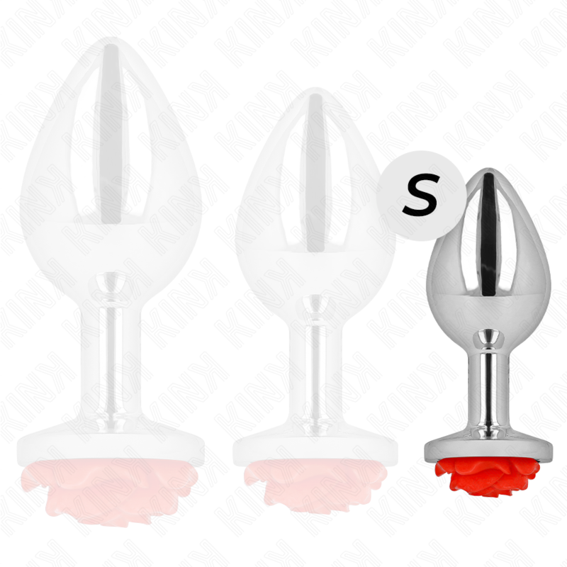 KINK PLEASURE PLUGS Plug Anal Rose Rouge Taille S — vue alternative