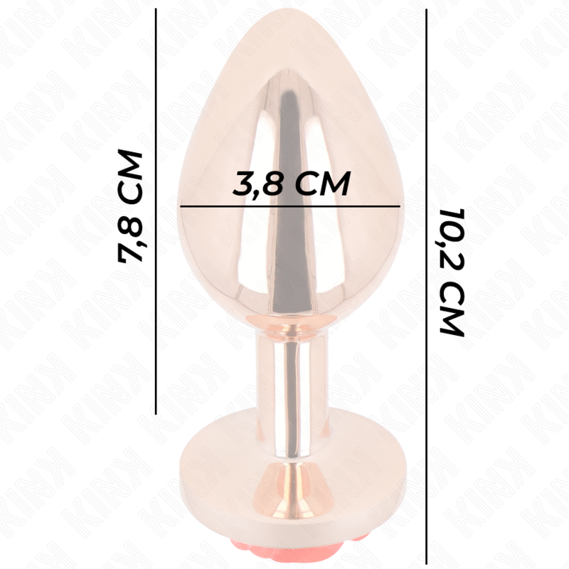 KINK PLEASURE PLUGS Plug Anal Or Rose Rose Rouge L — vue arrière