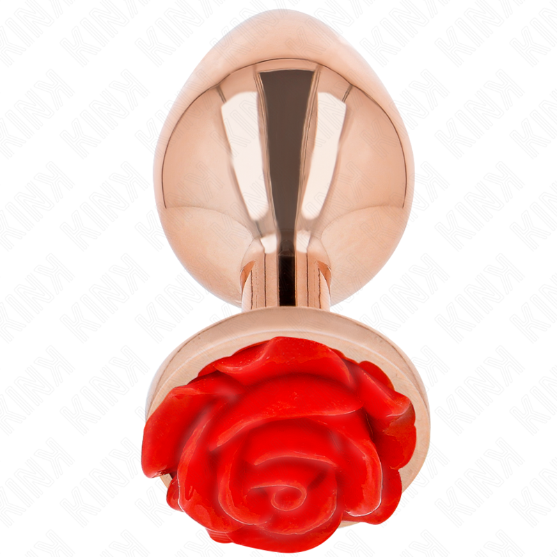 KINK PLEASURE PLUGS Plug Anal Or Rose Rose Rouge L — vue détaillée