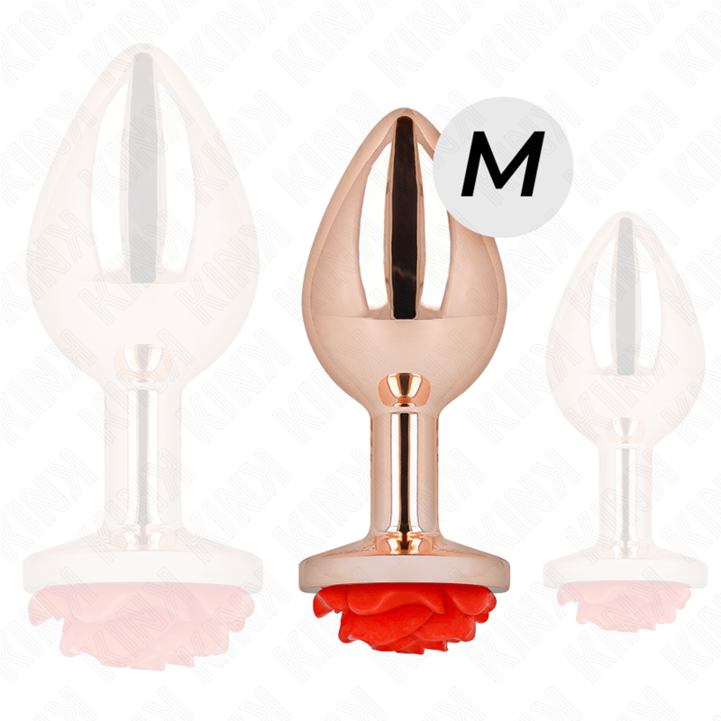 KINK PLEASURE PLUGS Plug Anal Or Rose Rose Rouge M — vue alternative