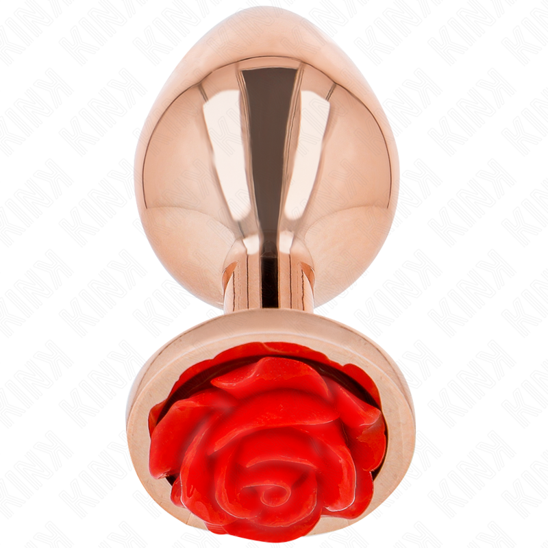 KINK PLEASURE PLUGS Plug Anal Or Rose Rose Rouge M — vue détaillée