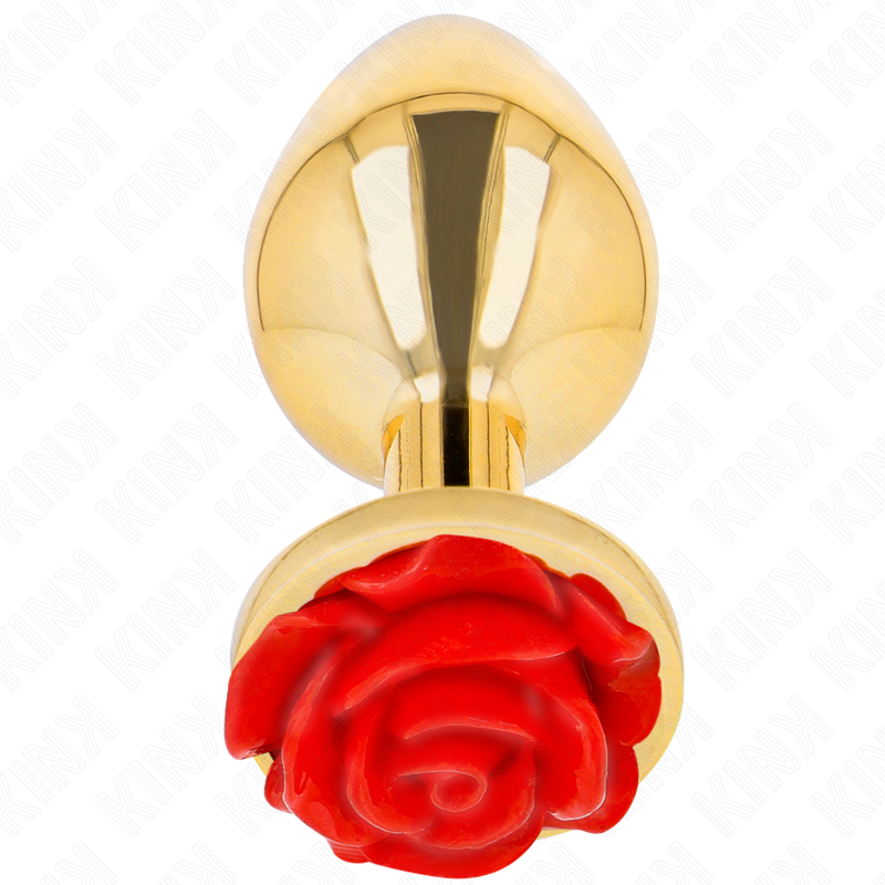 KINK PLEASURE PLUGS Plug Anal Or Rose Rouge Taille L — vue alternative