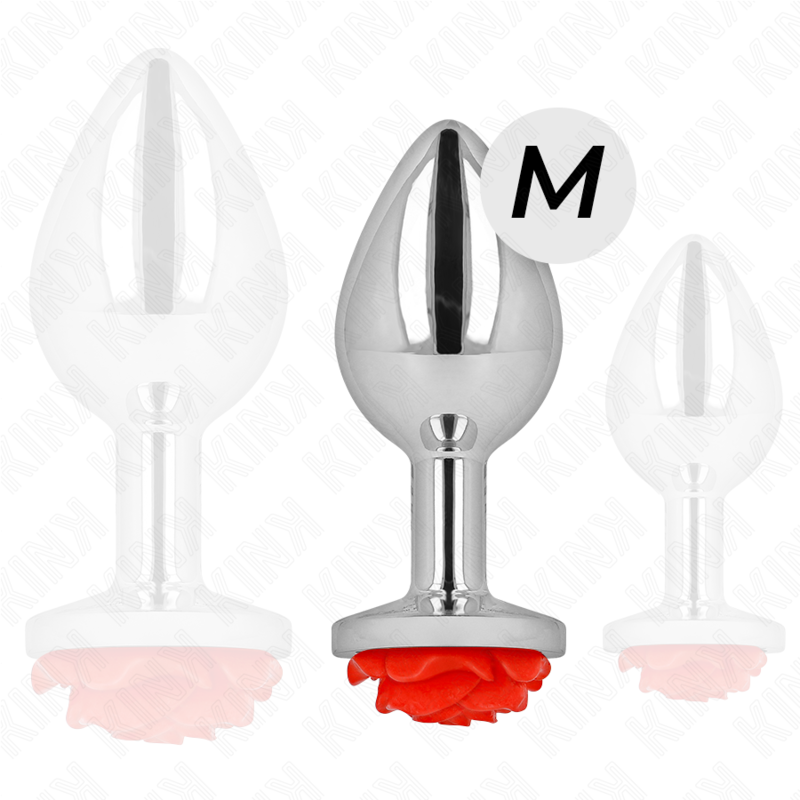 KINK PLEASURE PLUGS Plug Anal Rose Rouge Taille M — vue alternative