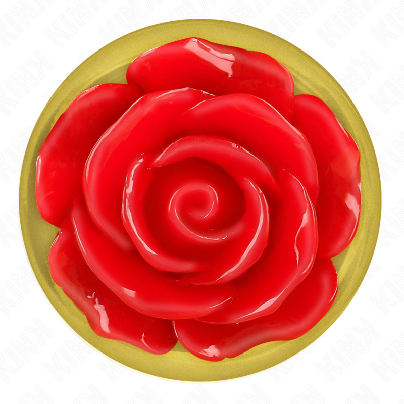 KINK PLEASURE PLUGS Plug Anal Or Rose Rouge Taille M — accessoires inclus
