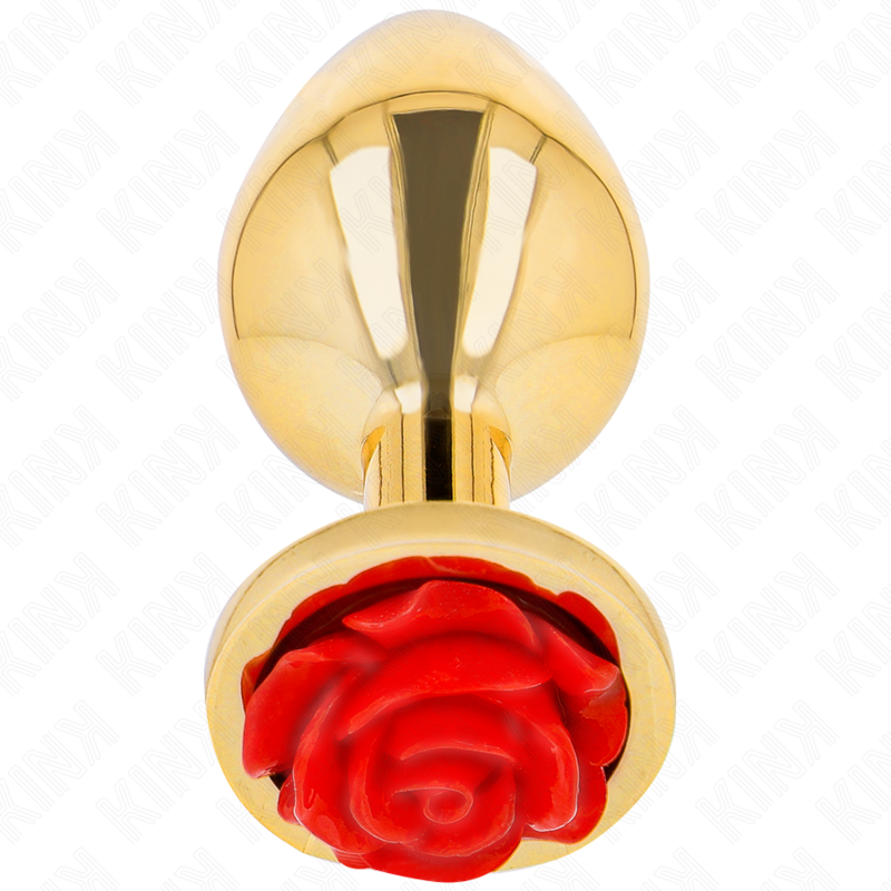 KINK PLEASURE PLUGS Plug Anal Or Rose Rouge Taille M — vue détaillée
