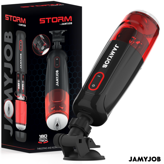 JAMYJOB MASTURBATEUR VAGIN AUTOMATIQUE STORM 10 MODES ROTATION PO... - Aura Intime