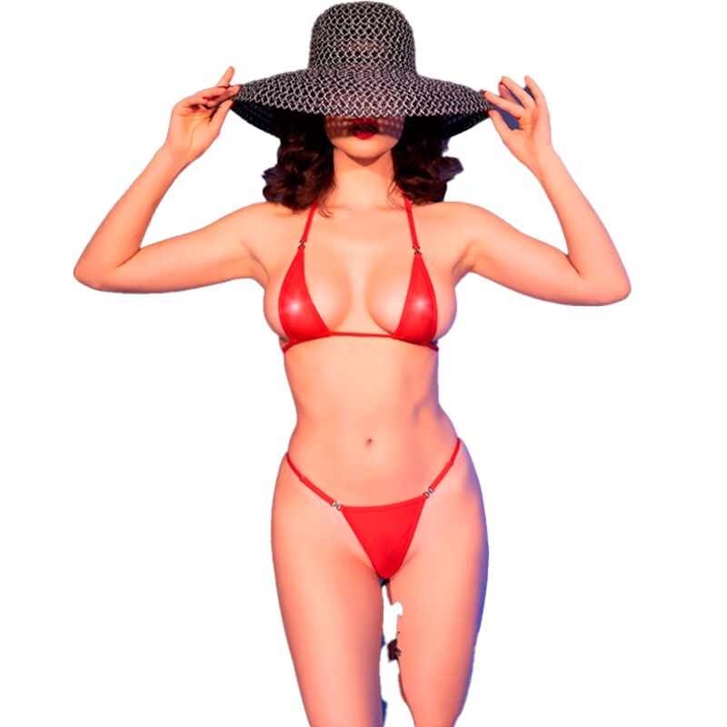 CHILIROSE SUMMER Cr 4840 Micro Bikini Rouge S/M — vue détaillée