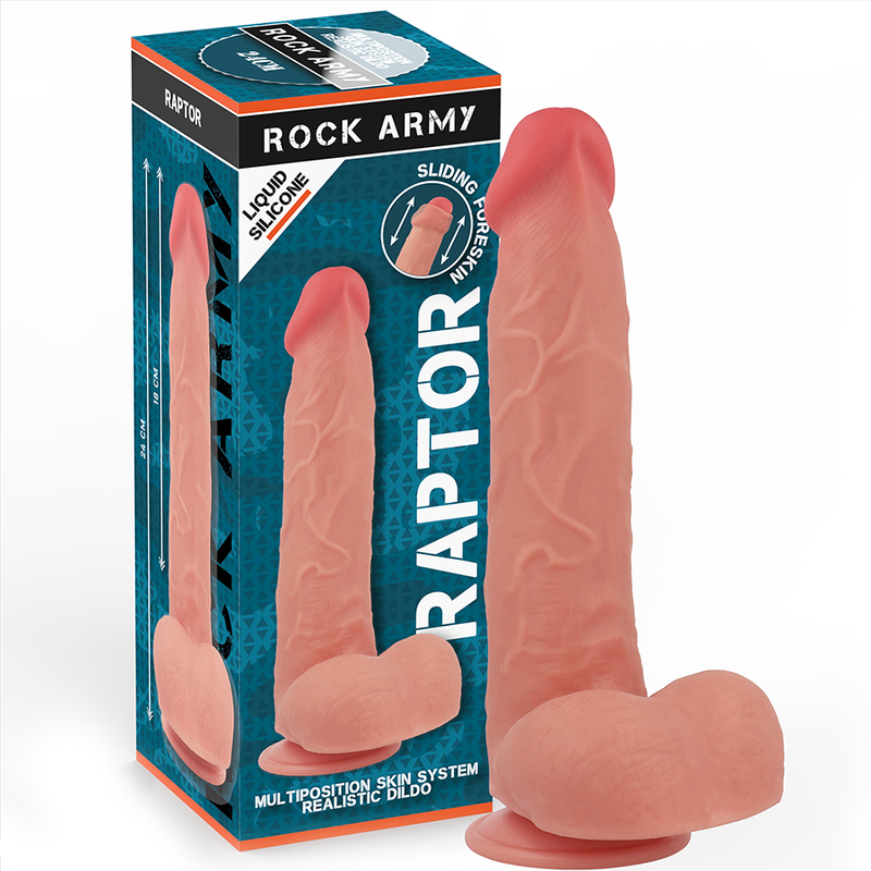 ROCK ARMY RAPTOR SILICONE LIQUIDE 24 CM -O- 4,4 CM - Aura Intime