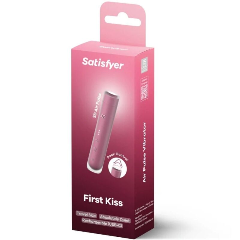 SATISFYER AIR PULSE Stimulateur Clitoris First Kiss Wave Garnet — vue détaillée