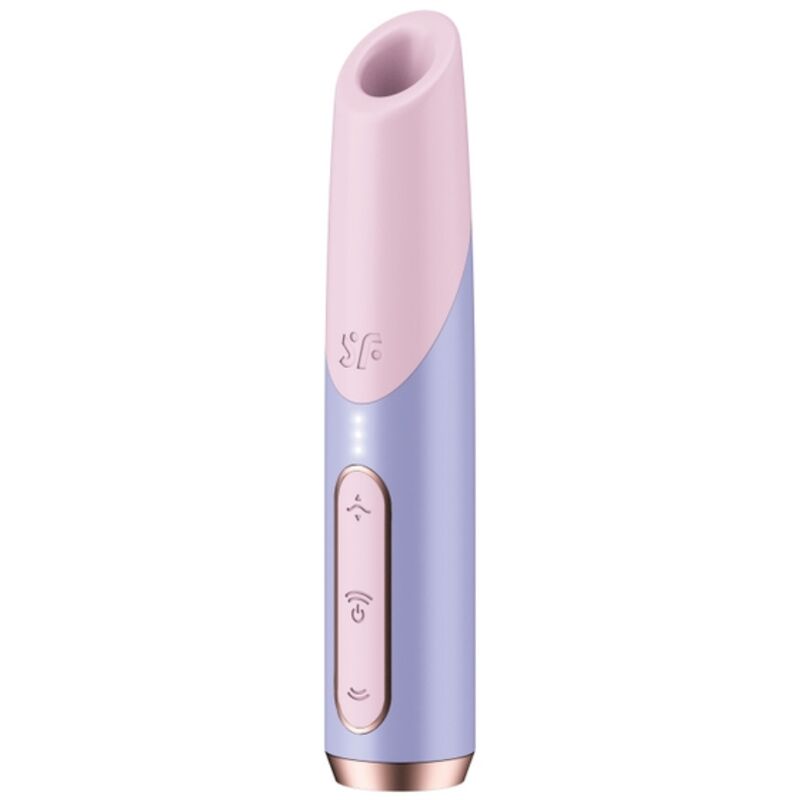 SATISFYER AIR PULSE Bold Kiss Wave Stimulateur Clitoris Rose / Violet - Aura Intime