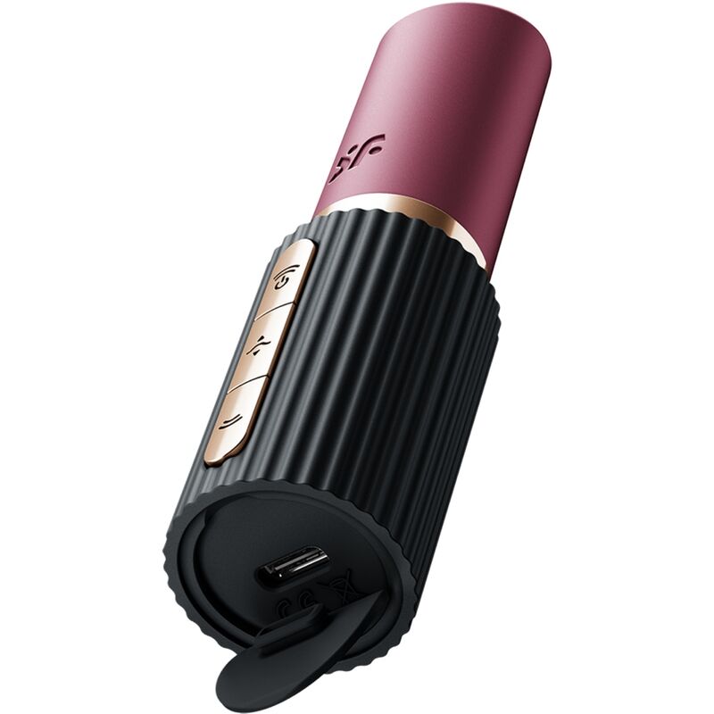 SATISFYER AIR PULSE Stimulateur Clitoris Pro 2 Kiss Wave Grenat / Noir - Aura Intime