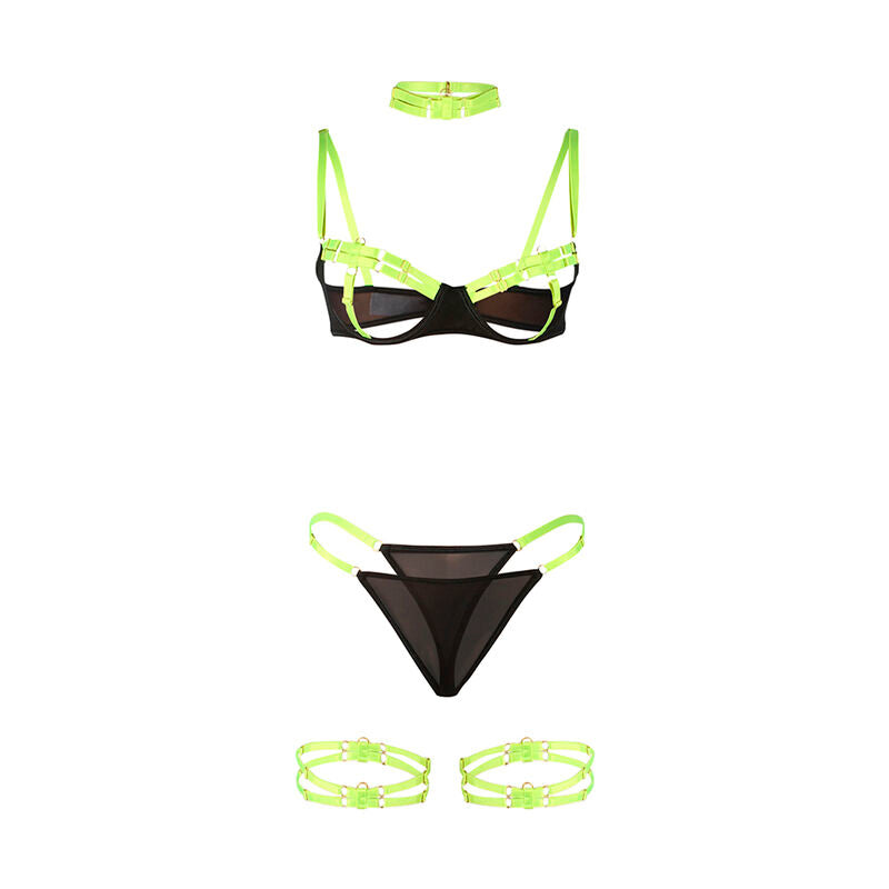 SUBBLIME SETS 955274 Ensemble Soutien-Gorge Collier Détails Jambes Vert... — accessoires inclus