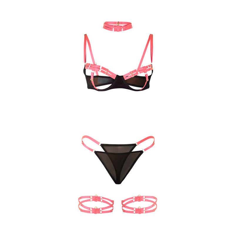 SUBBLIME SETS 955298 Ensemble Soutien-Gorge Collier Détails Jambes Rose... — accessoires inclus