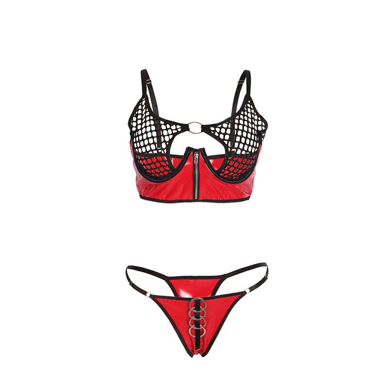 SUBBLIME SETS 955540 Ensemble Soutien-Gorge À Fermeture Éclair Cuir Ver... — vue arrière