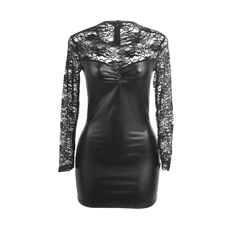 SUBBLIME DRESSES 955601 Robe À Manches Longues Dentelle Noire L/Xl — vue arrière