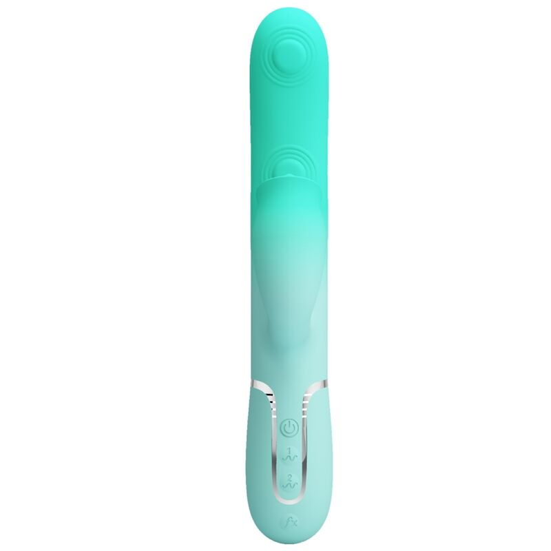 PRETTY LOVE FLIRTATION VIBRATEUR LAPIN MULTIFONCTION GIGI VERT AQUA — vue alternative