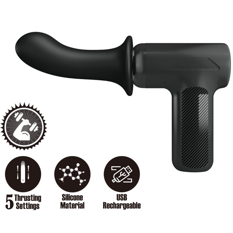 PRETTY LOVE C-TYPE Masseur Dj Doctor 5 Réglages Noir - Aura Intime