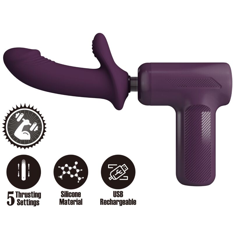 PRETTY LOVE C-TYPE Masseur Dj Scholar 5 Réglages Violet - Aura Intime