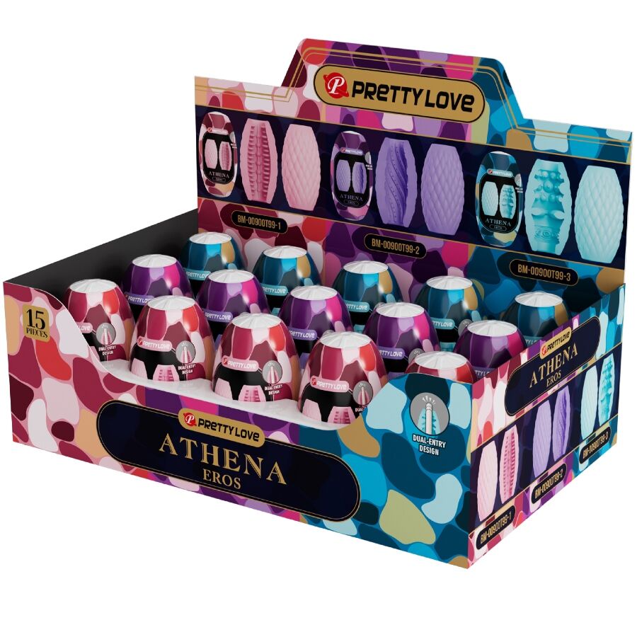PRETTY LOVE ATHENA EROS PACK 15 MASTURBATEURS MASCULINS DIVERS - Aura Intime