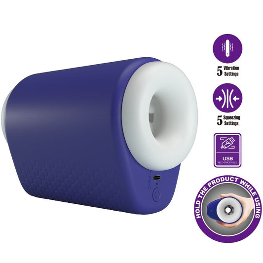 PRETTY LOVE MALE Masturbateur Homme Dj Lady Vibration 5 Réglages Violet - Aura Intime