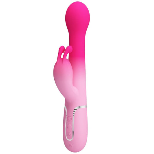 PRETTY LOVE Vibrateur Lapin Multifonction 3 1 Dejon Rose - Aura Intime