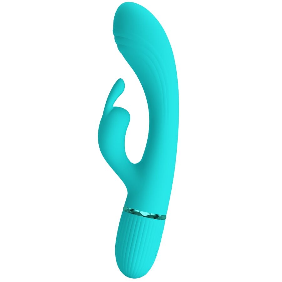 PRETTY LOVE FLIRTATION Vibrateur Scocco Lapin Turquoise — vue détaillée