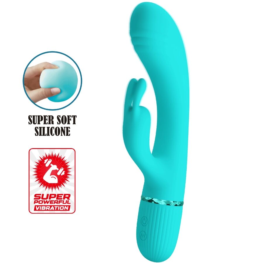 PRETTY LOVE FLIRTATION Vibrateur Scocco Lapin Turquoise - Aura Intime