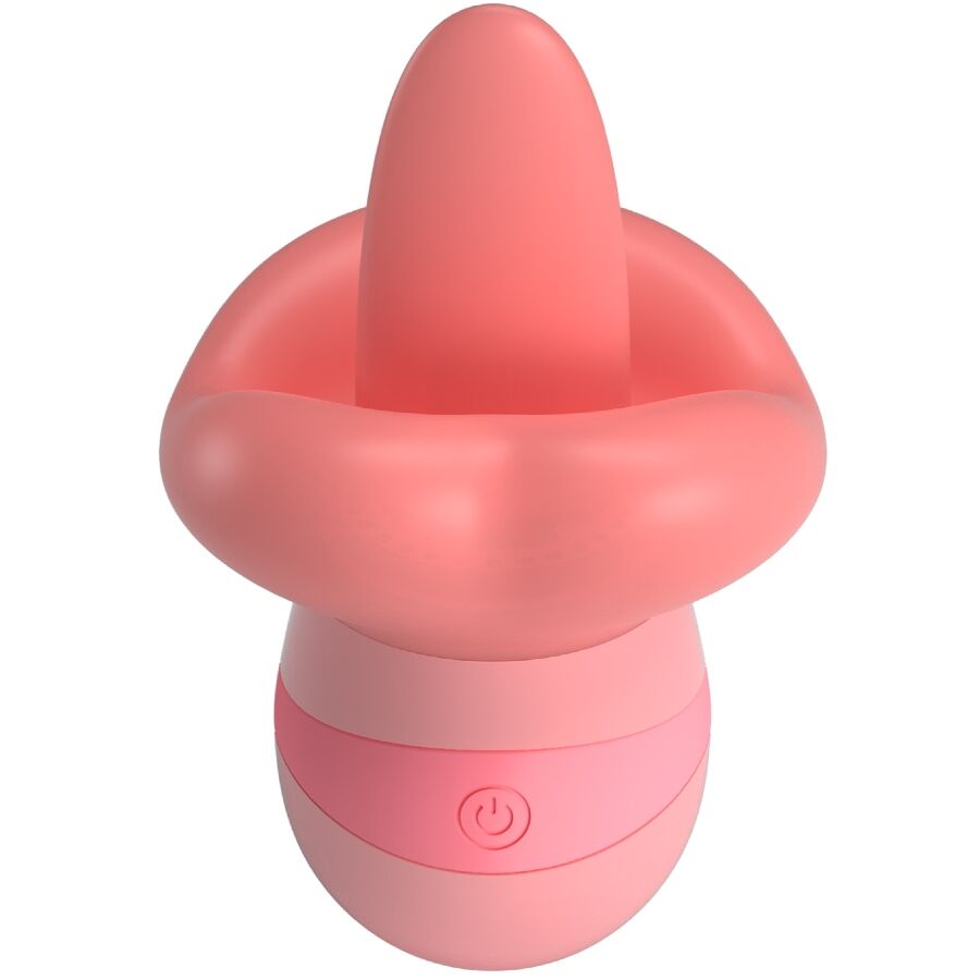 PRETTY LOVE Stimulateur Clitoris Kylee Tongue 10 Vibrations Rose Nude - Aura Intime
