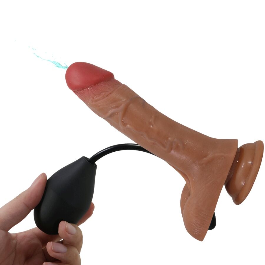 PRETTY LOVE SLIP HARNAIS UNIVERSEL GODE VIBRANT SQUIRTING 15,5 CM MULATO — accessoires inclus