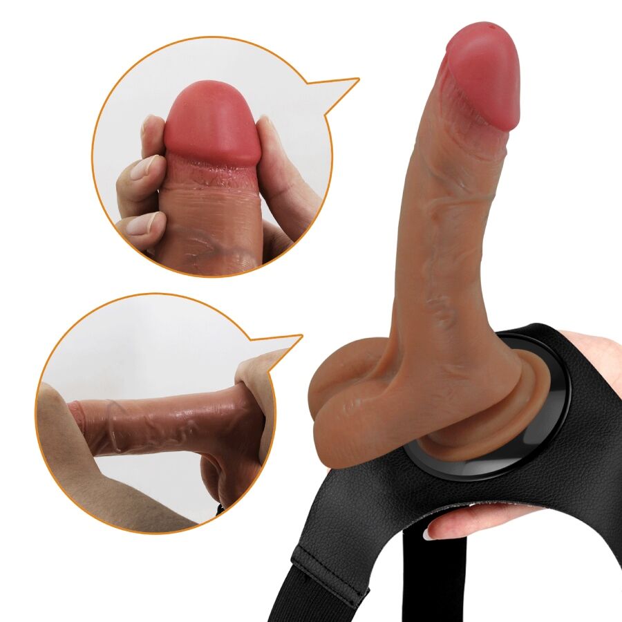 PRETTY LOVE SLIP HARNAIS UNIVERSEL GODE VIBRANT SQUIRTING 15,5 CM MULATO — vue alternative