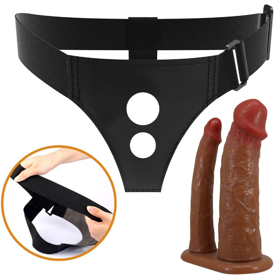 PRETTY LOVE KEAVEN HARNAIS BRIEFS DOUBLE GODE UNIVERSEL CONFORTABLE — accessoires inclus